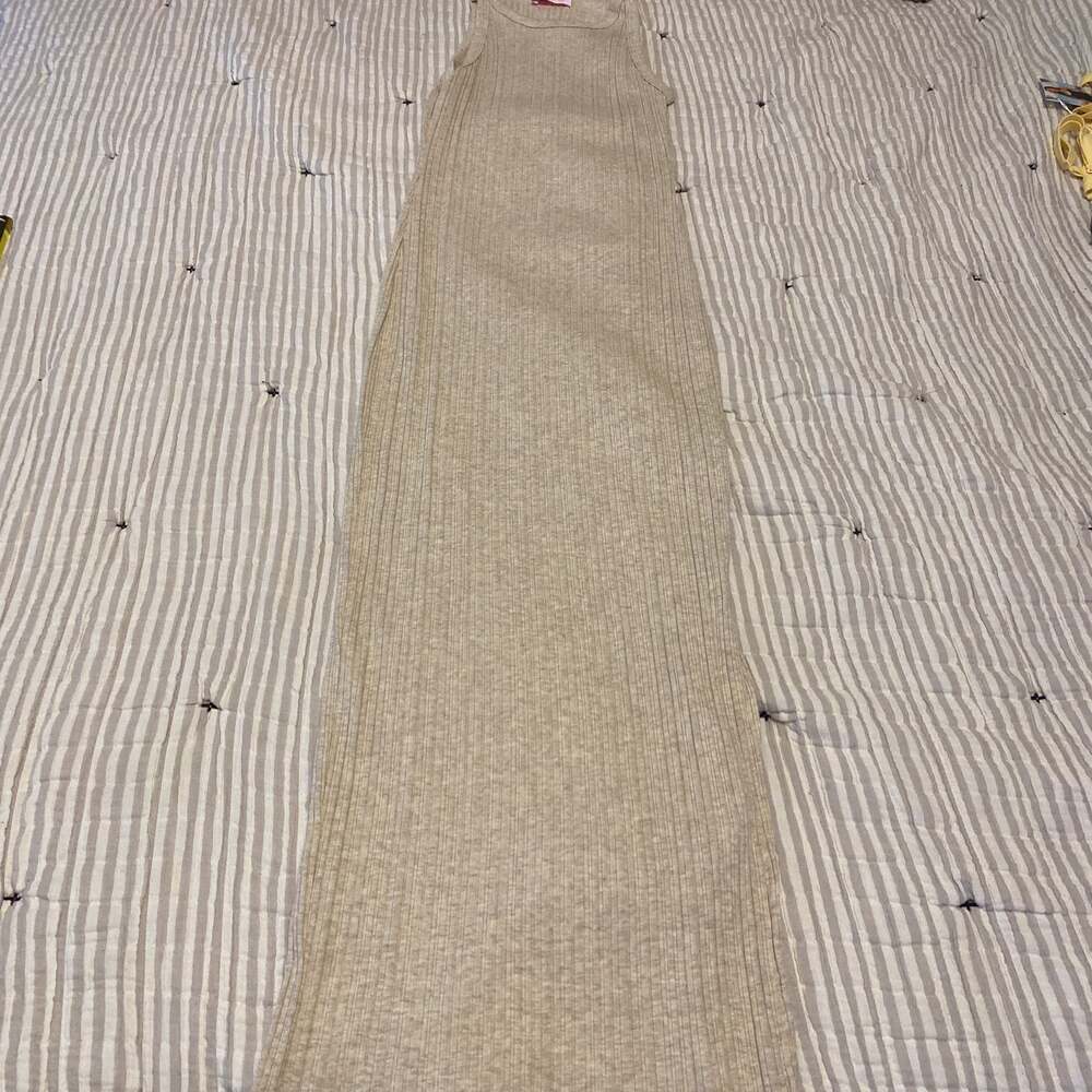 Women's Side Slit Ribbed Knit Bodycon Skirt High Waisted Pencil Skirt